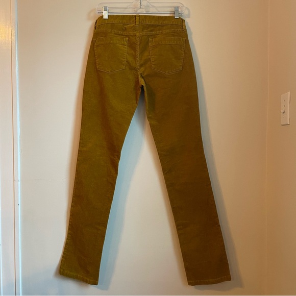 J.Crew 35” Inseam City Fit Dark Golden Mustard Corduroy Pants Size 28T Tall Long - Picture 6 of 12